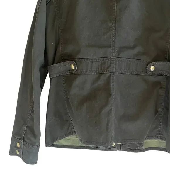 J.Crew Downtown Field Snap Zip Military Utility Jacket Dark Olive Green Size S - Picture 5 of 8